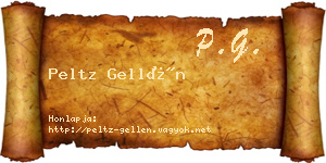 Peltz Gellén névjegykártya